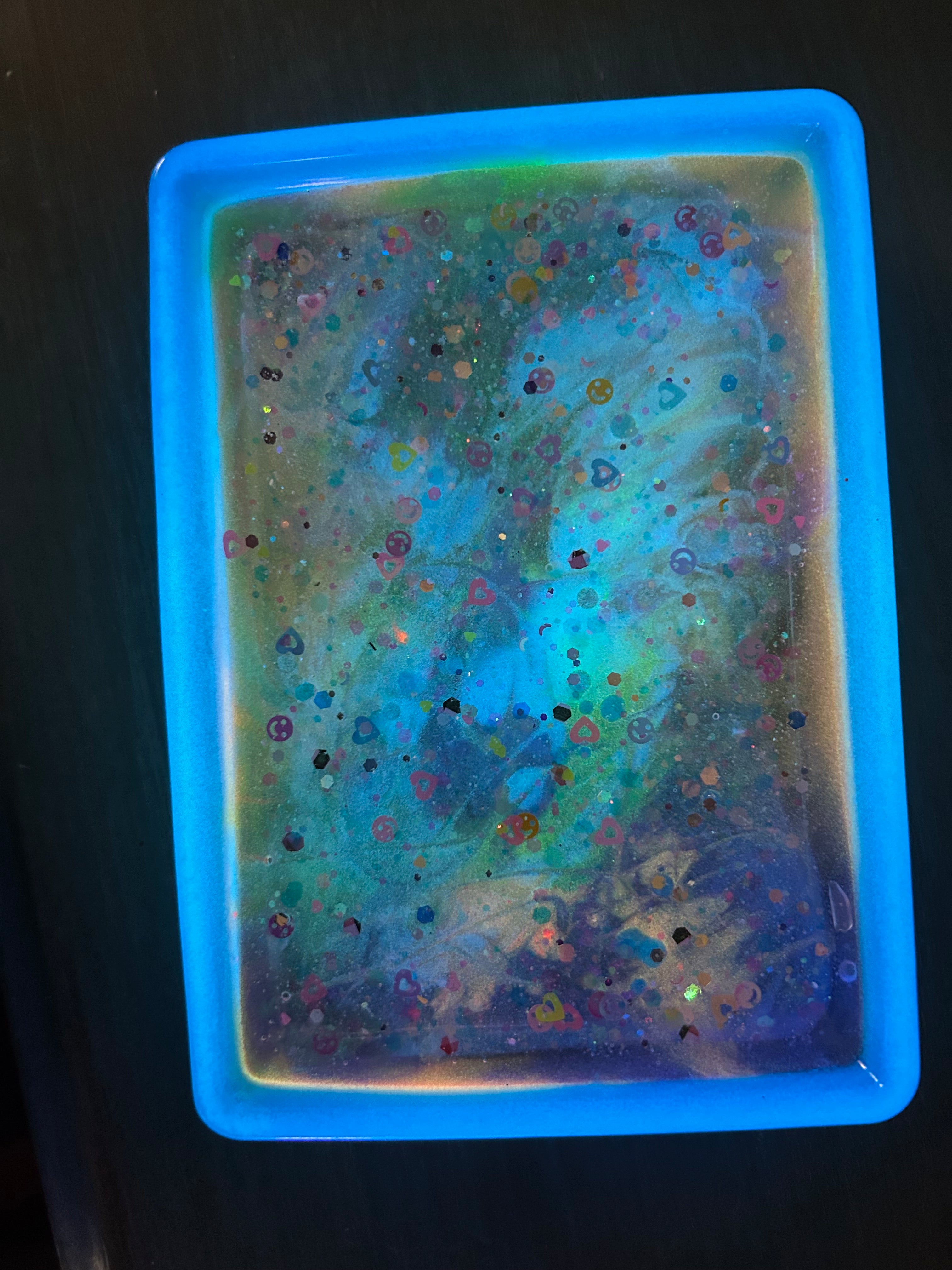 GLOW in the dark- cotton candy trinket tray