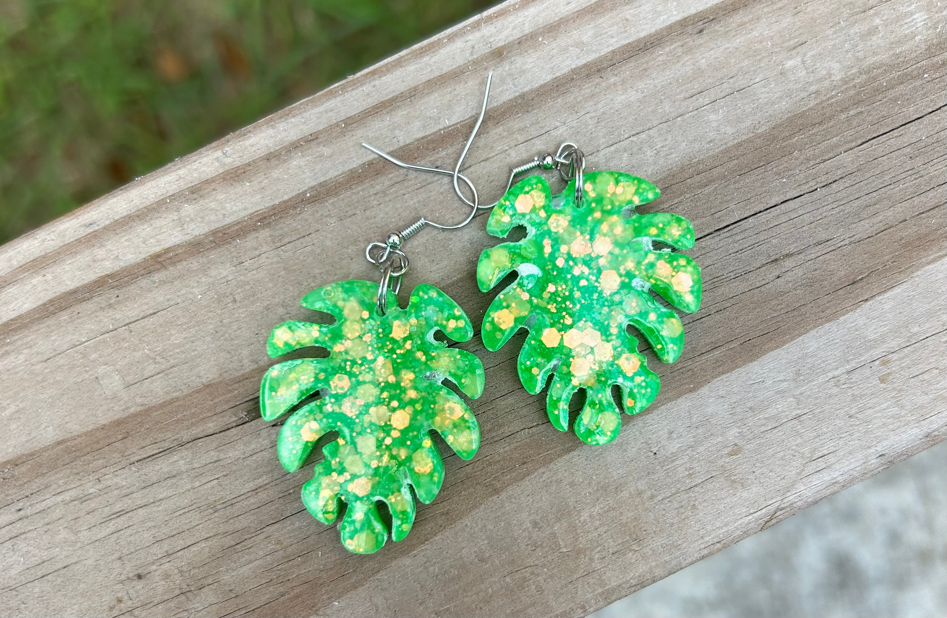Glow in the dark- neon jungle earrings