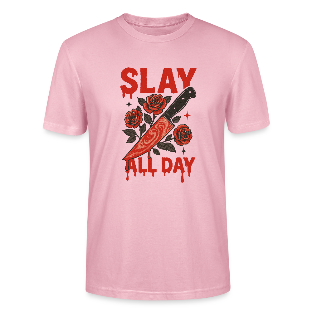 Slay all day Stanley/Stella Crafter Unisex Organic T-Shirt - pale pink