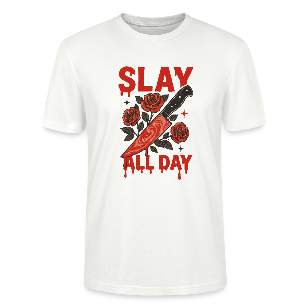 Slay all day Stanley/Stella Crafter Unisex Organic T-Shirt - white