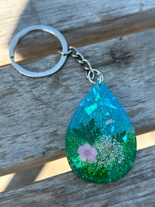 Spring Meadow Drop Keychain