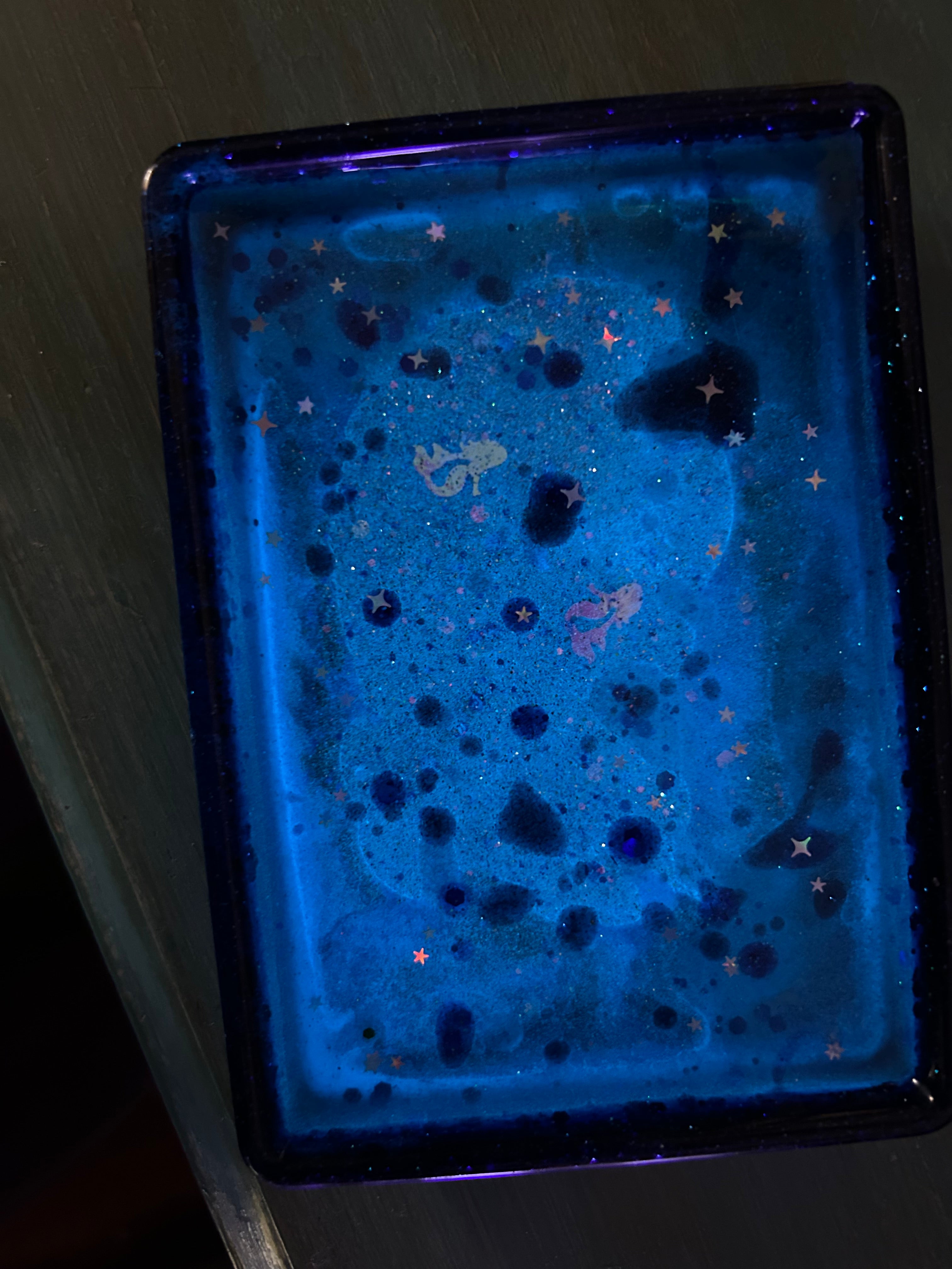 GLOW in the dark-Cosmic Mermaid Trinket Tray