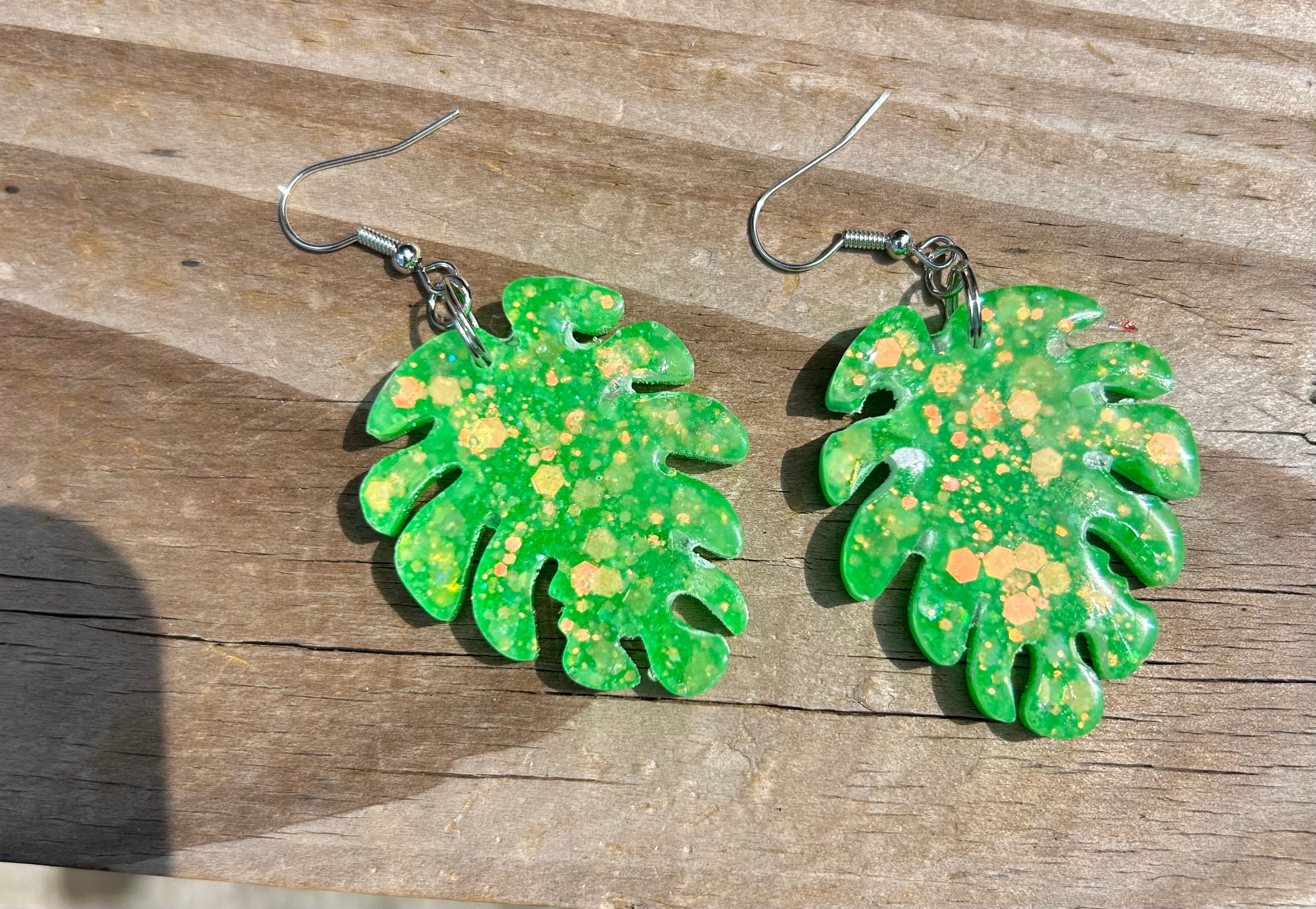 Glow in the dark- neon jungle earrings