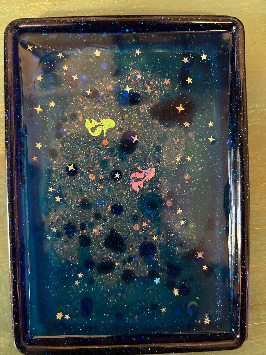 GLOW in the dark-Cosmic Mermaid Trinket Tray