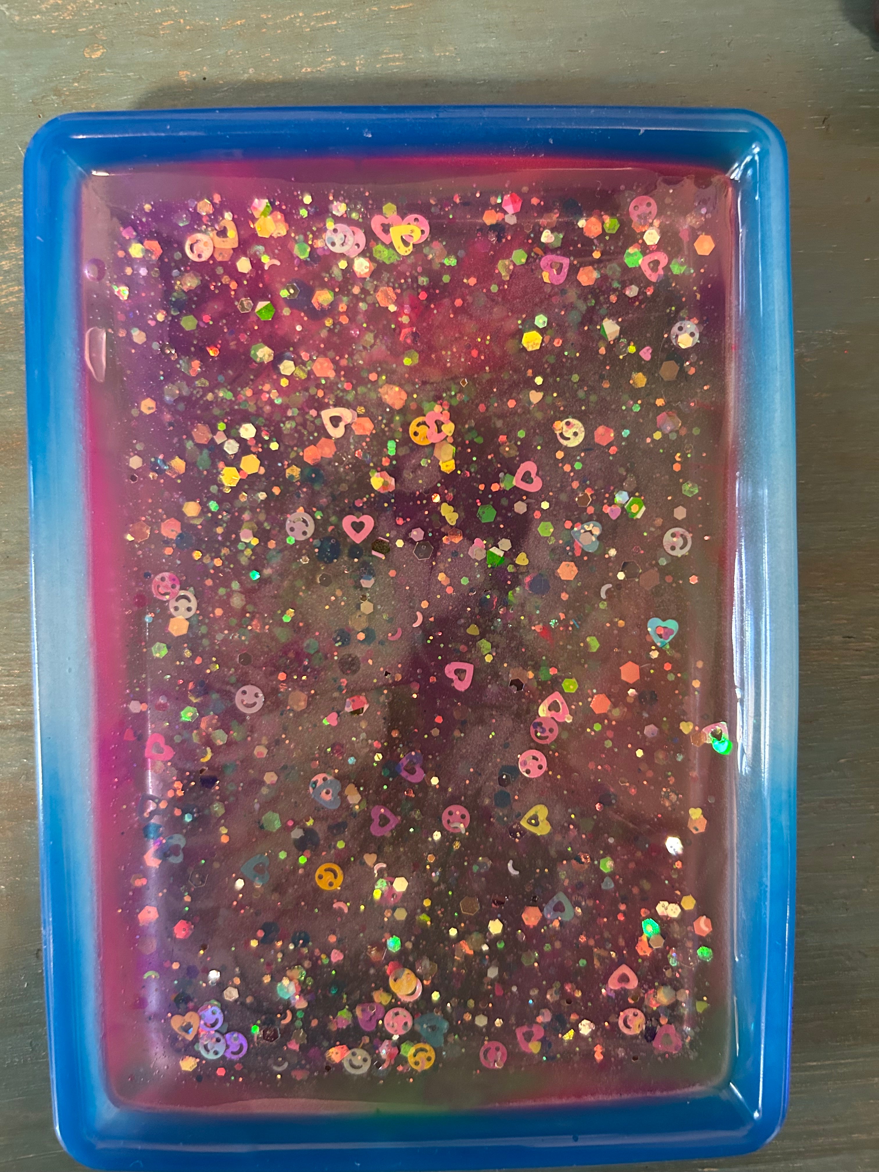 GLOW in the dark- cotton candy trinket tray