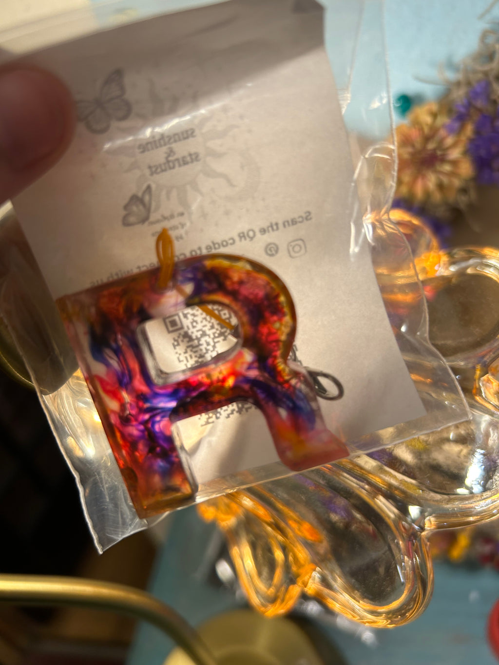 Letter charms/key chains/ bag clips (style color varies) some glow some don’t