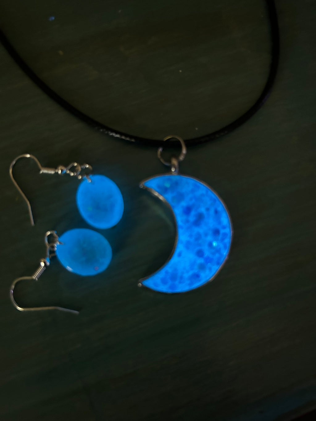 GLOW in the dark- blue moon set
